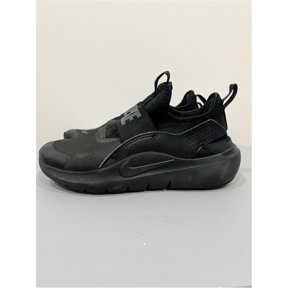 Nike Flex Runner 4 Kids Slip-On Sneakers Triple Black 4Y IF2893-001